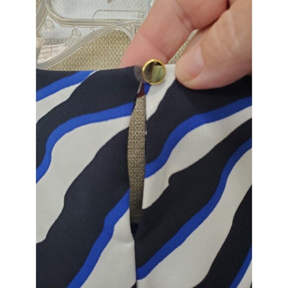 Calvin Klein Animal Printed Gathered Neck Sleeveless Blouse SZ Petite Large NWOT - Picture 4 of 8